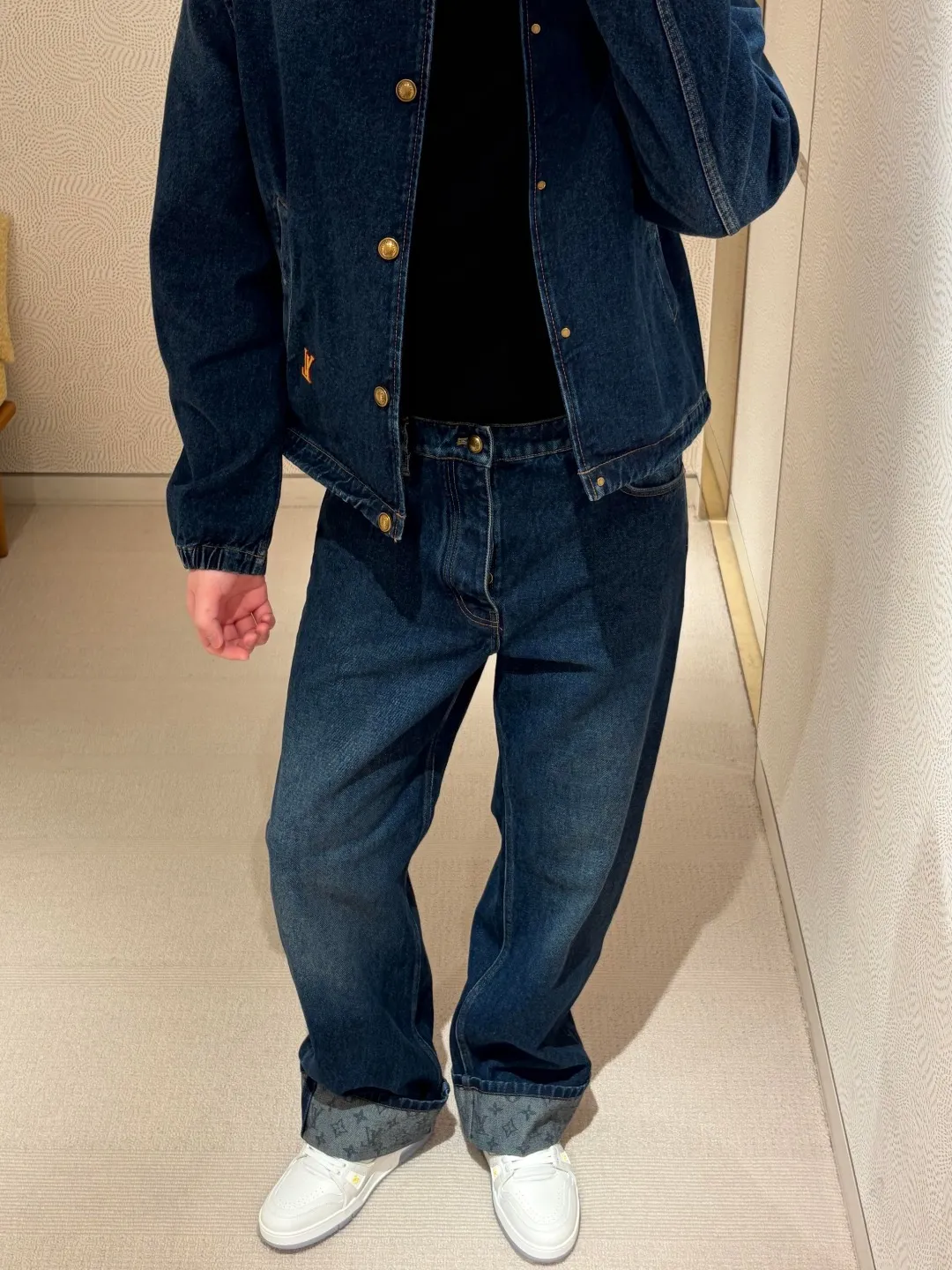 Louis Vuitton/Louis Vuitton cuffed presbyopic skateboard jeans